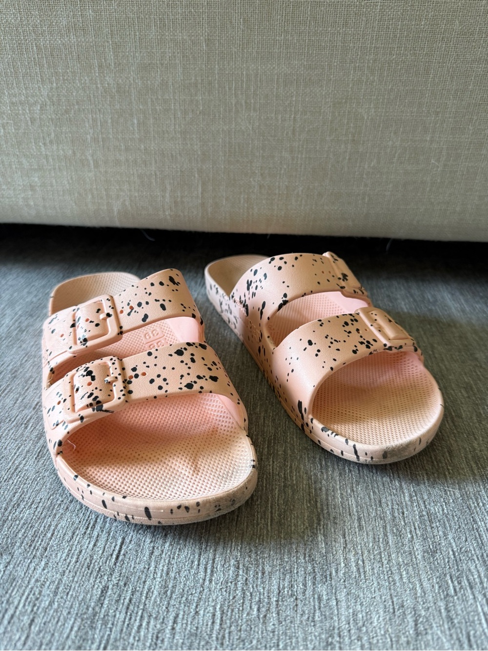 Freedom Moses Pink Speckled Slide Sandals